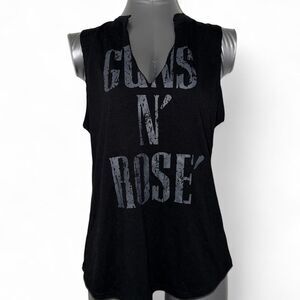Guns N Roses Women's Black and Grey Vest